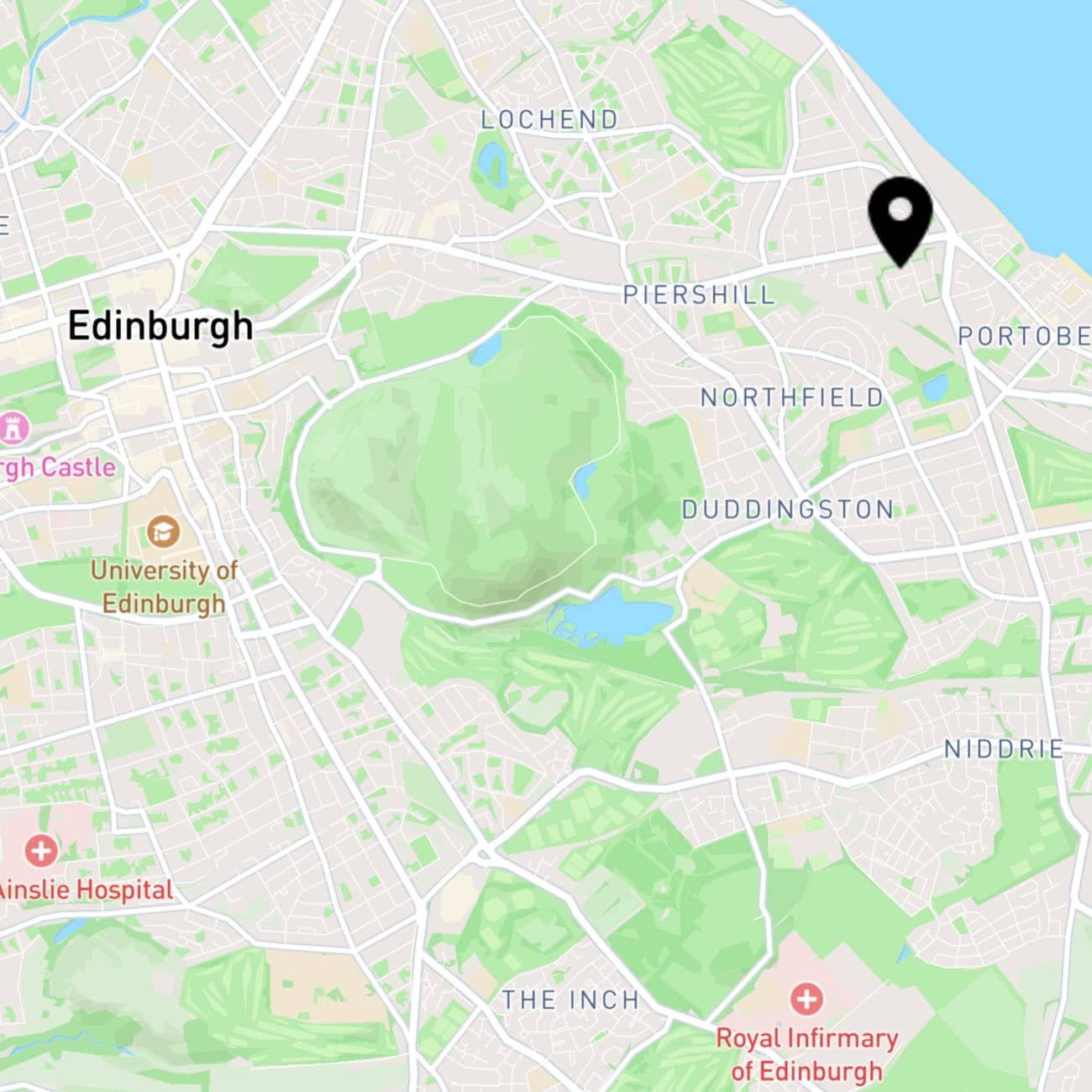 Location map for Celsius Plumbing & Heating in the East of Edinburgh.