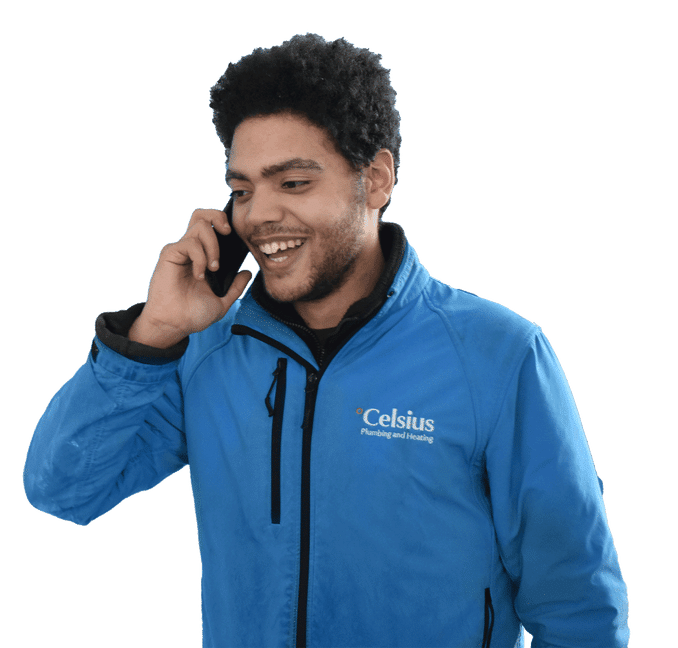 Sebastian from Celsius Plumbers on the phone to an Edinburgh Landlord.