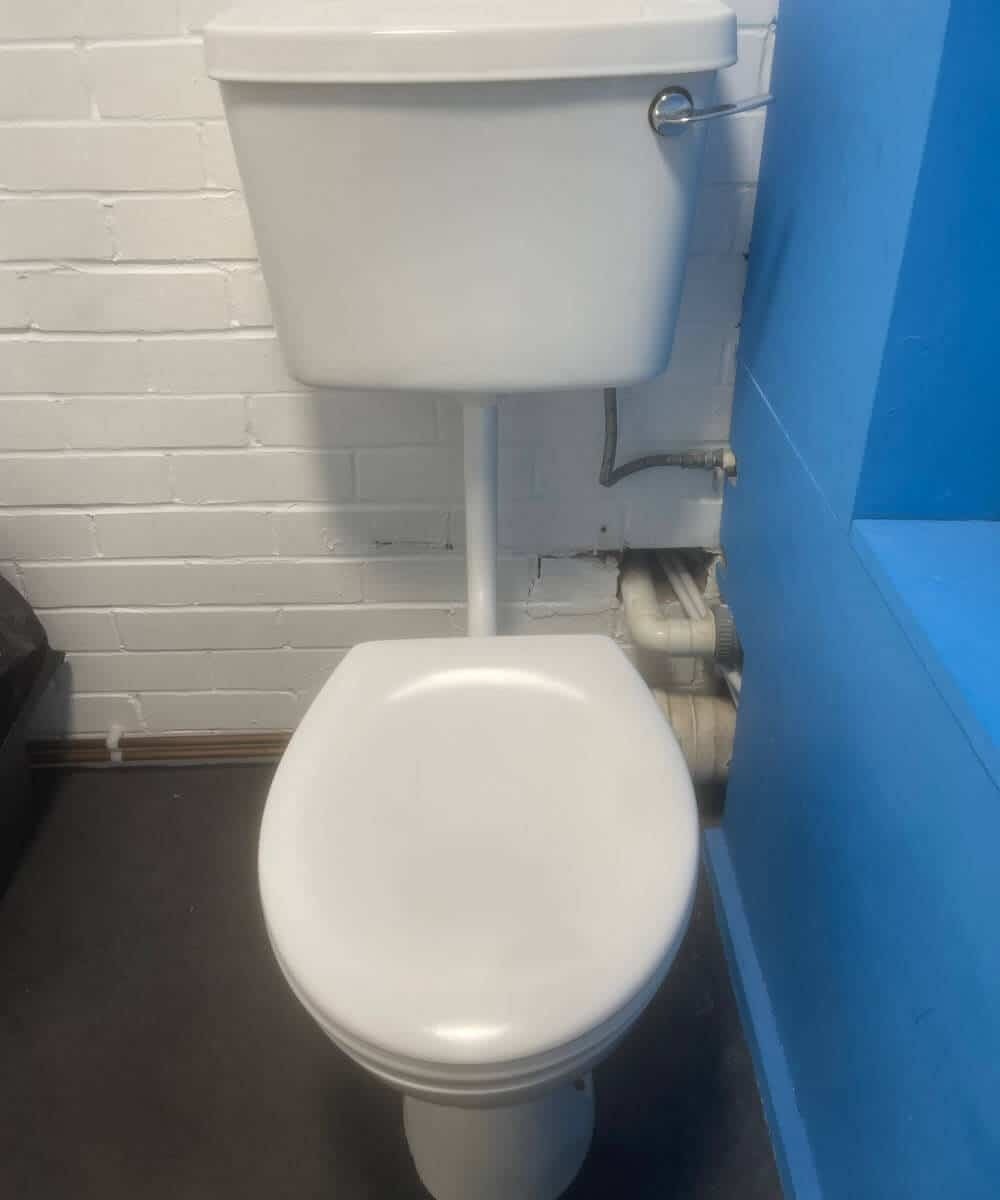 Front view of toilet to be repaired in Edinburgh.