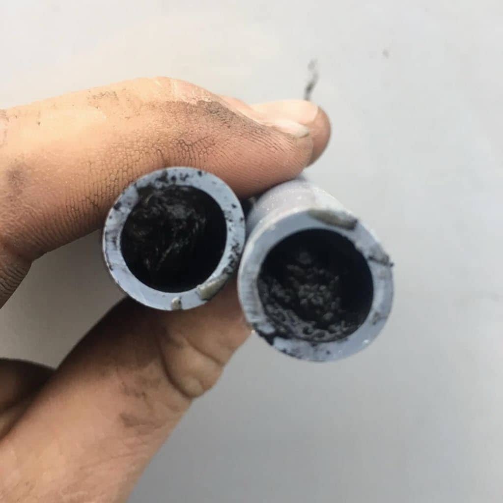 The pipes in this underfloor heating system need to be powerflushed.
