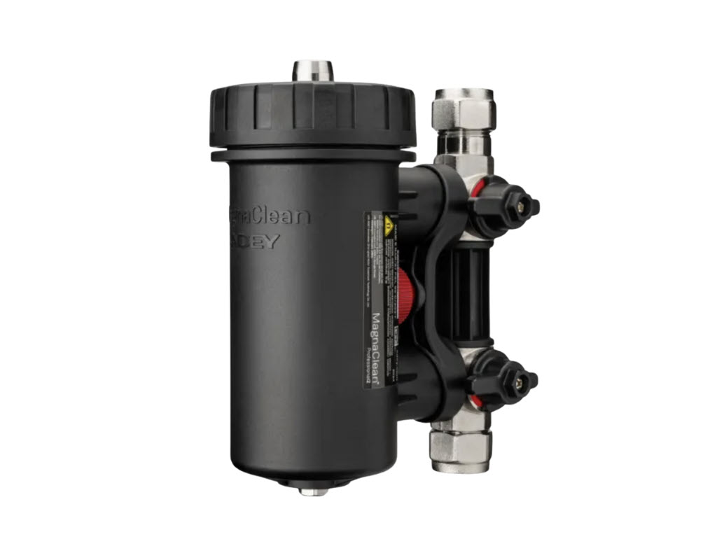 MagnaClean Filter ready to be installed on heating pipes.